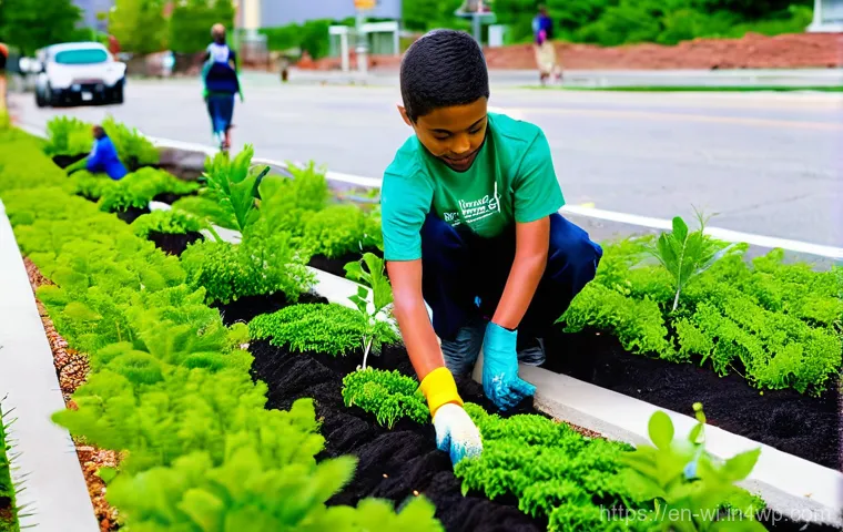 폐공간 생태적 전환의 재정적 지원 방안 - **Prompt 2: The Heart of the Neighborhood: Philanthropic Green Hub**
    A bustling, diverse urban c...